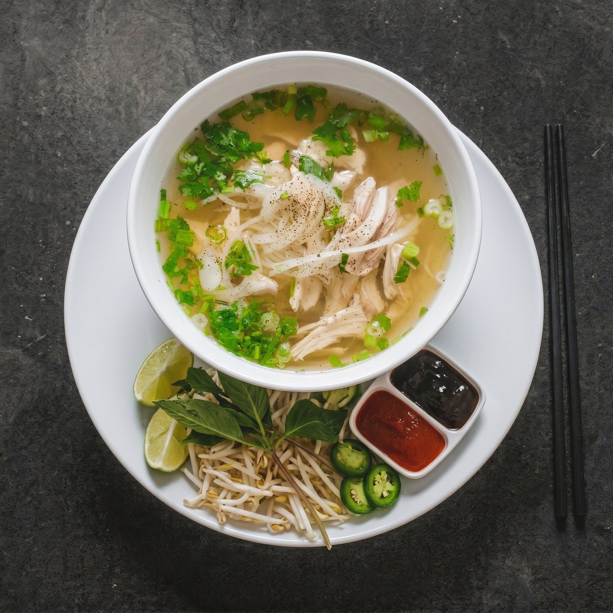 Vietnamese Soup Pho Chicken.