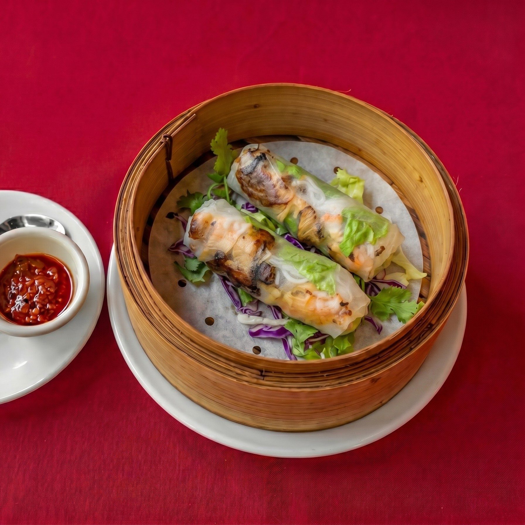 Grilled Chicken Spring Roll.