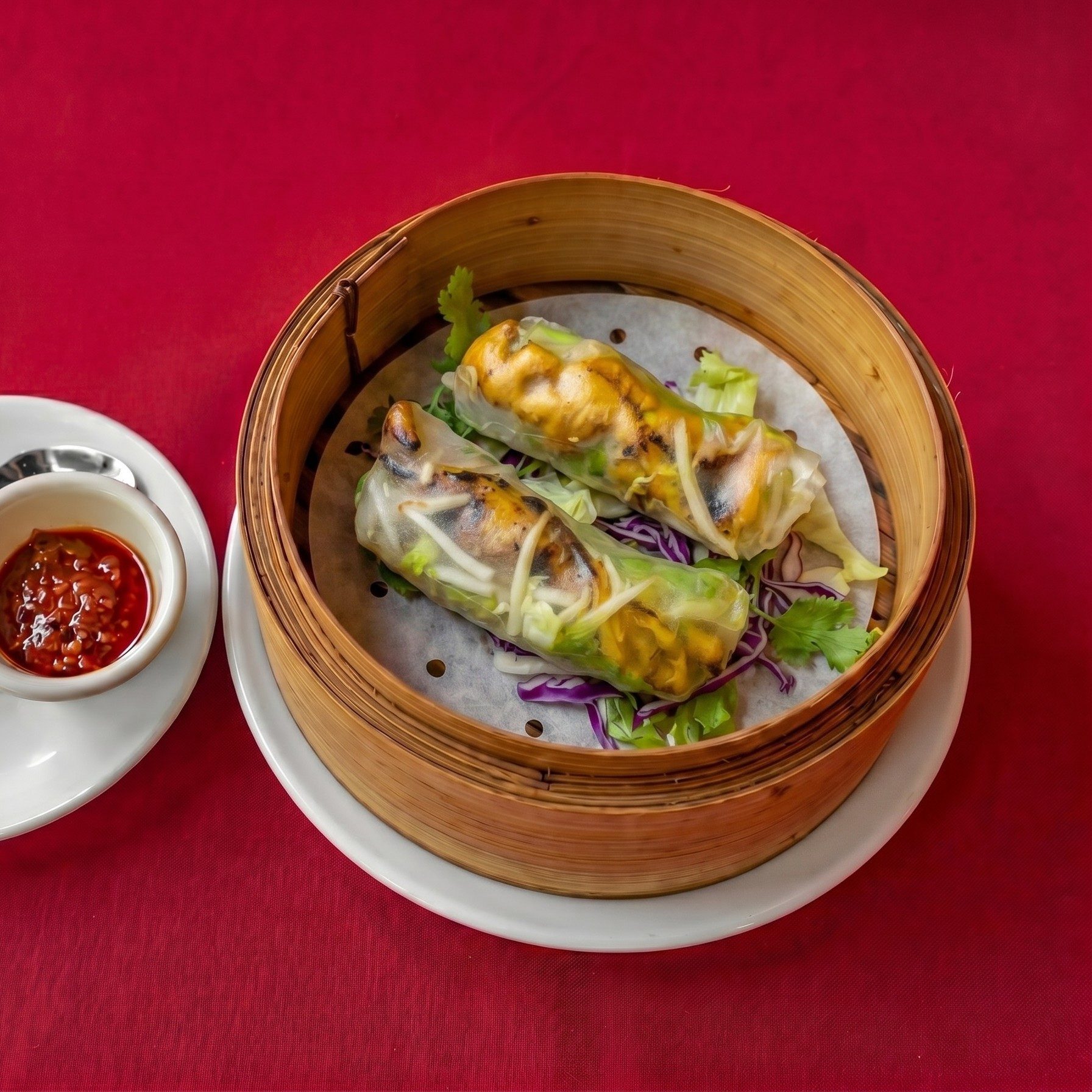 Grilled Beef Spring Roll.