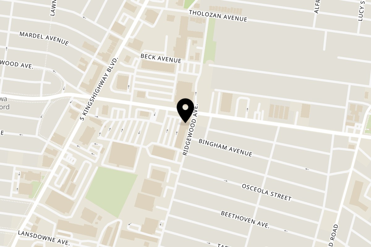 Map showing the location of Old St Louis Chop Suey on 4600 Chippewa Street in St. Louis